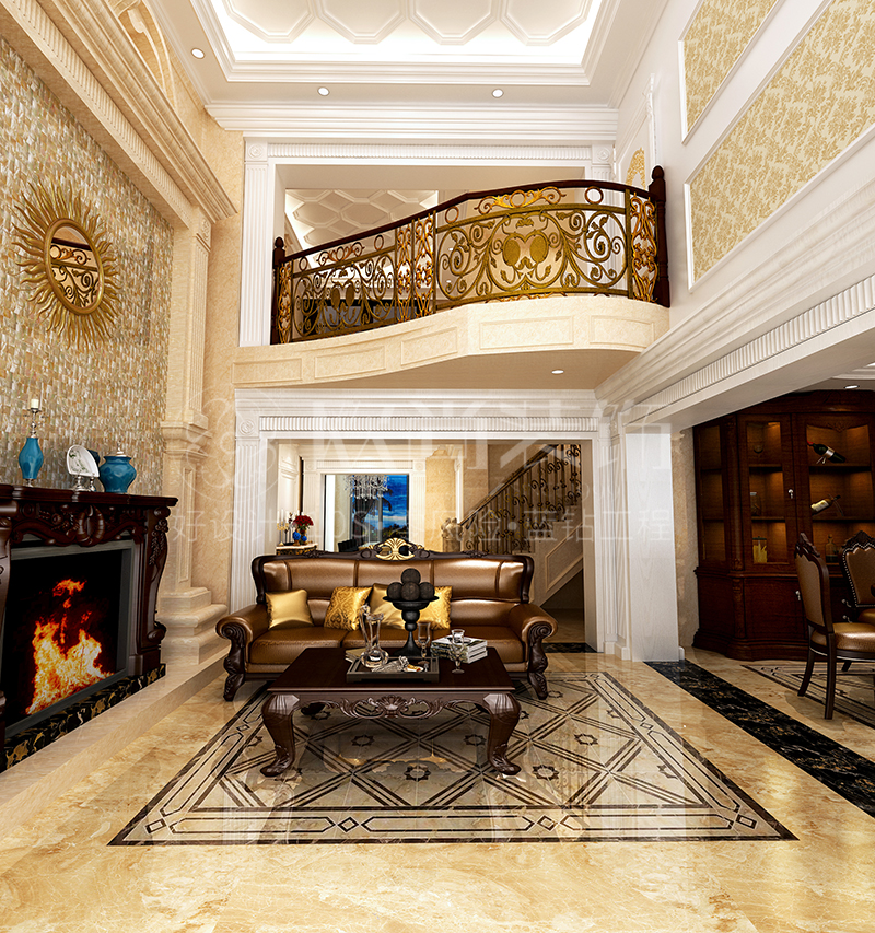 500平歐式豪華別墅豪宅裝修效果案例-紫金英郡裝修實景圖賞析-土巴兔家居室內裝修設計效果圖